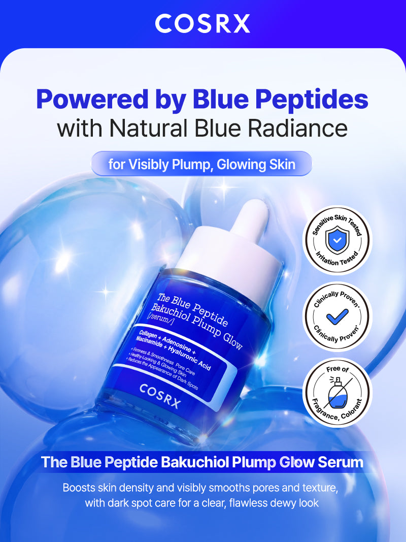 COSRX The Blue Peptide Bakuchiol Plump Glow Serum
