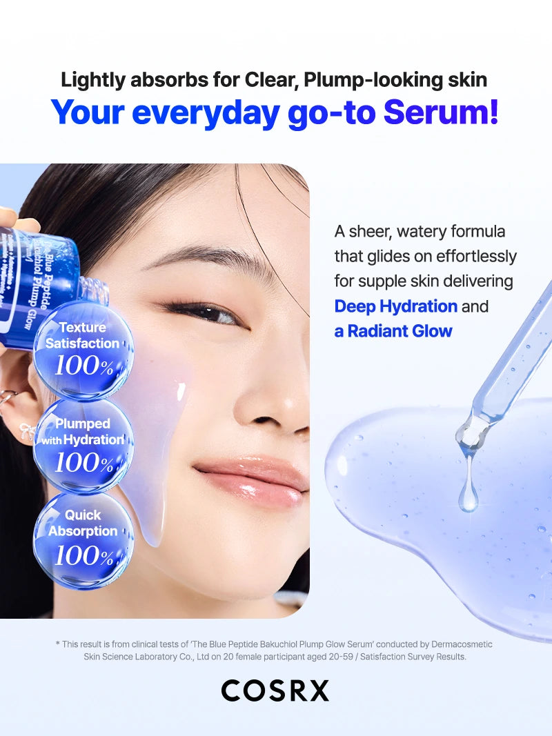 COSRX The Blue Peptide Bakuchiol Plump Glow Serum - Image 4