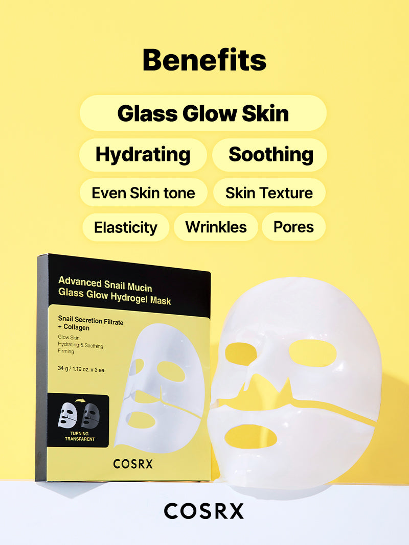 Advanced Snail Mucin Glass Glow Hydrogel Mask - Image 4